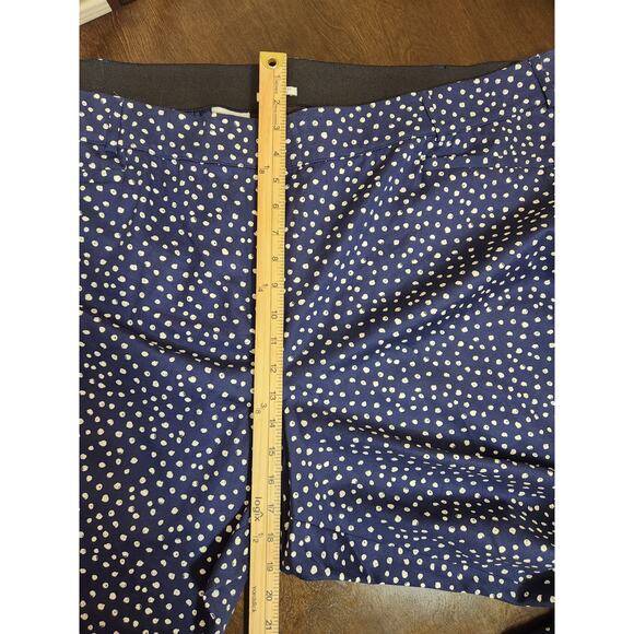 Lane Bryant The‎ Modernist Collection Blue & White Polka Dot Capri Pants Size 28 - Picture 5 of 6